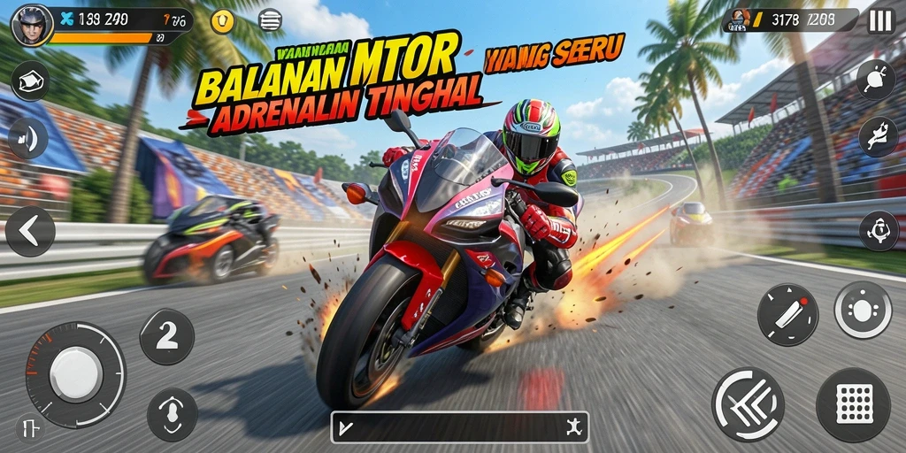 Gameplay seru saat balapan motor di 3178 penuh adrenalin.