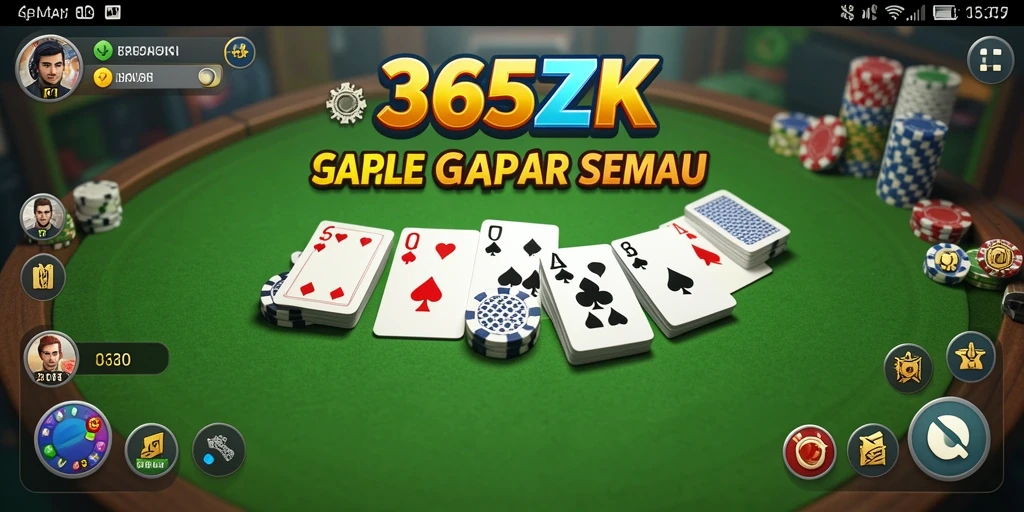 Screenshot gameplay Gaple yang seru dan interaktif.