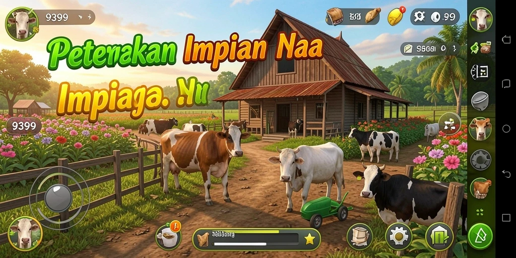 Tampilan menarik dari gameplay Farming di 9399.