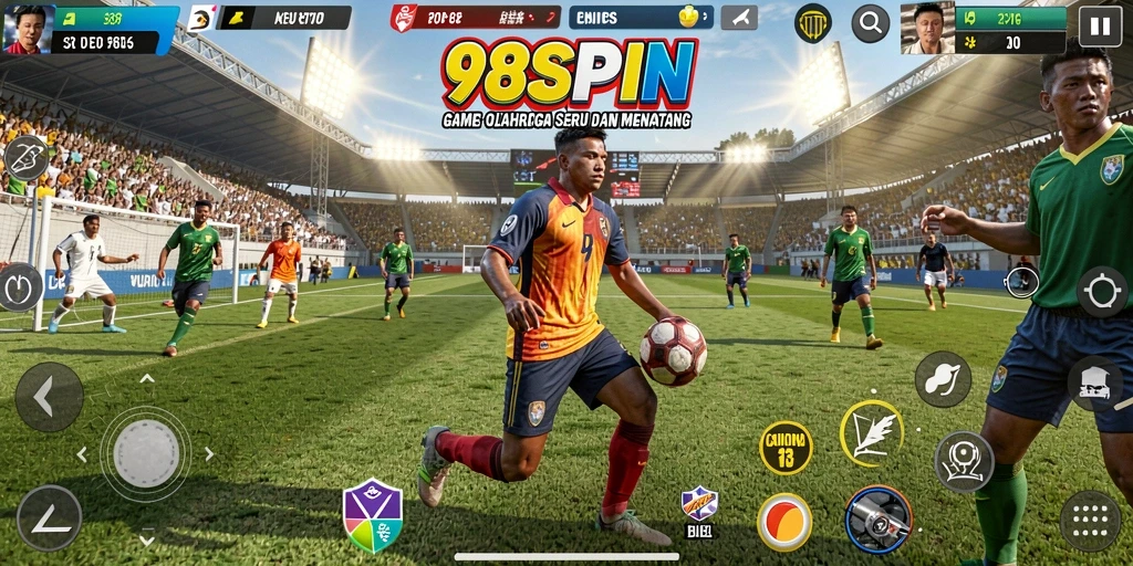 Gameplay seru 98SPIN menampilkan berbagai olahraga yang menantang.
