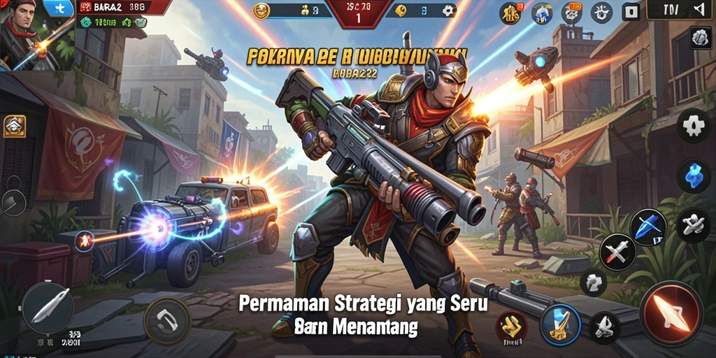 Screenshot gameplay BARA22 dengan aksi strategi mendebarkan.