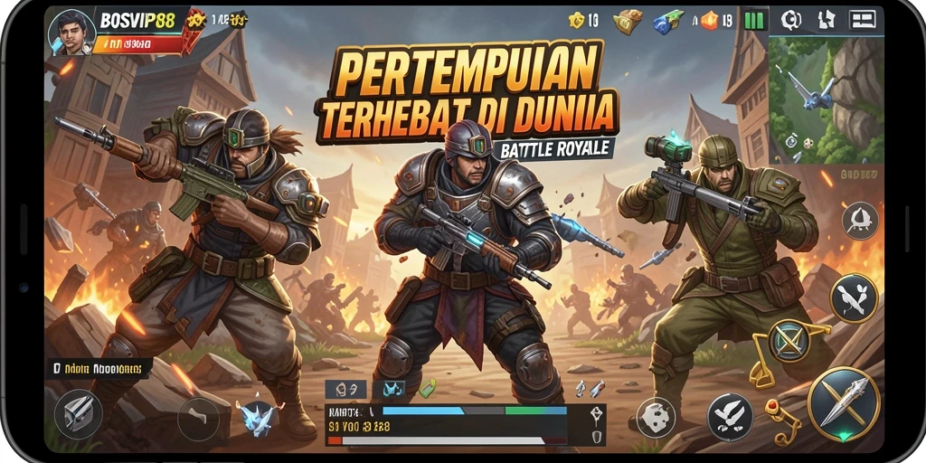 Gameplay menegangkan di BOSVIP88 dengan aksi Battle Royale.