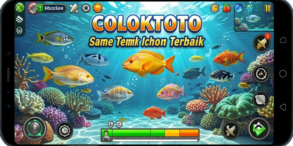 Cuplikan gameplay COLOKTOTO menampilkan aksi tembak ikan yang seru.