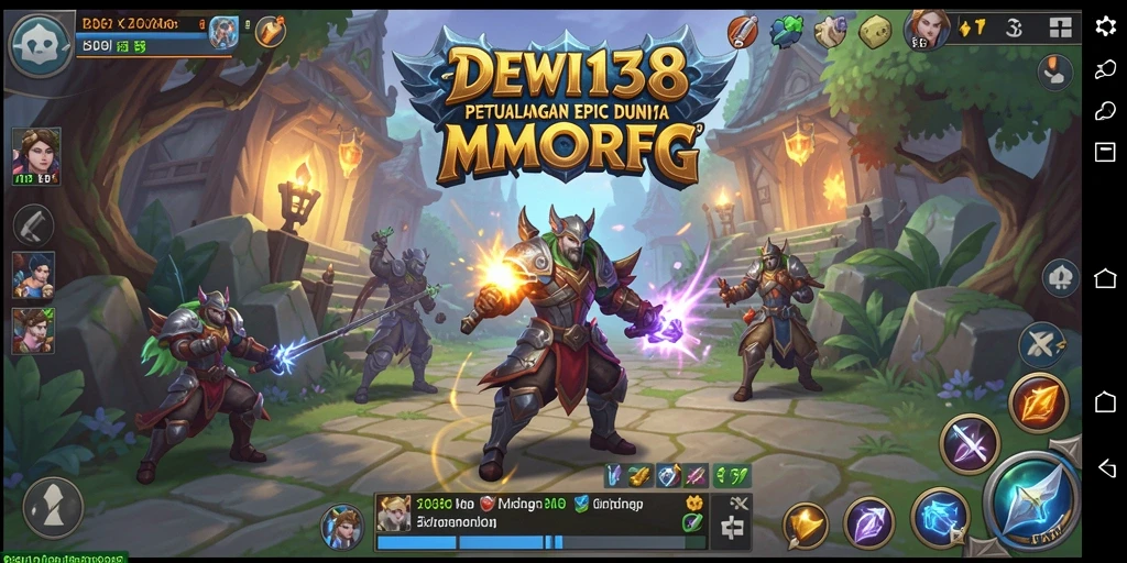 Tampilan gameplay DEWI138 yang penuh aksi dalam dunia MMORPG.