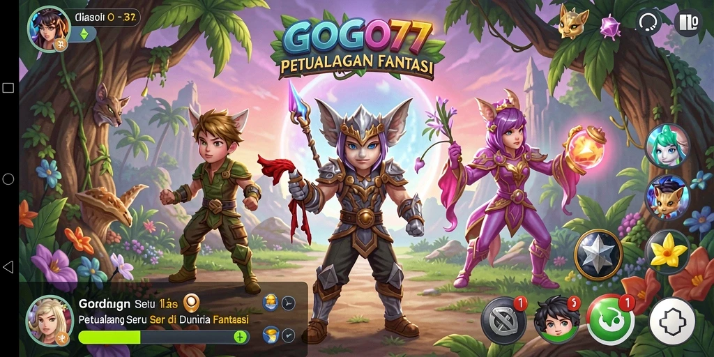Tampilan gameplay GOGO77 yang menakjubkan saat menjelajahi dunia petualangan.