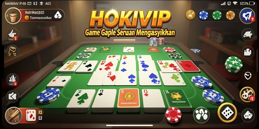 Tampilan gameplay seru HOKIVIP yang penuh strategi dan keseruan.