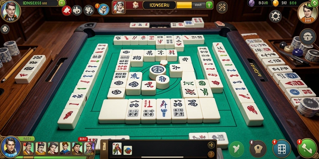 Tampilan gameplay Mahjong yang menarik dari IDNSERU.