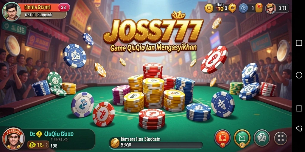 Screenshot JOSS777 menampilkan aksi seru permainan QiuQiu.