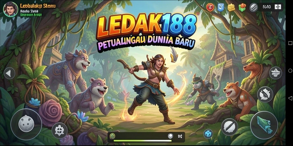 Gameplay seru LEDAK188 saat menjelajahi dunia petualangan.