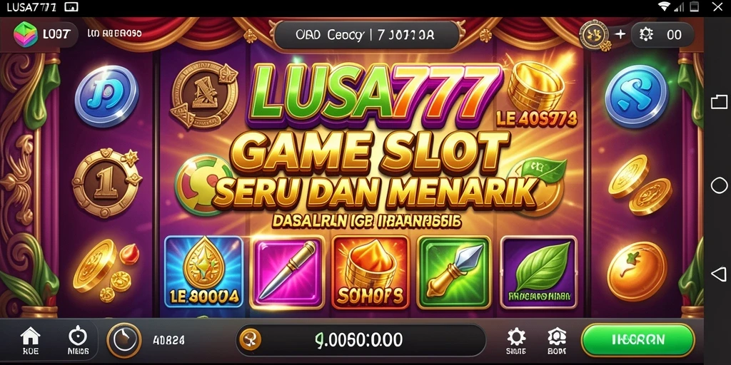 Tampilan gameplay LUSA777 yang menarik dan penuh warna.
