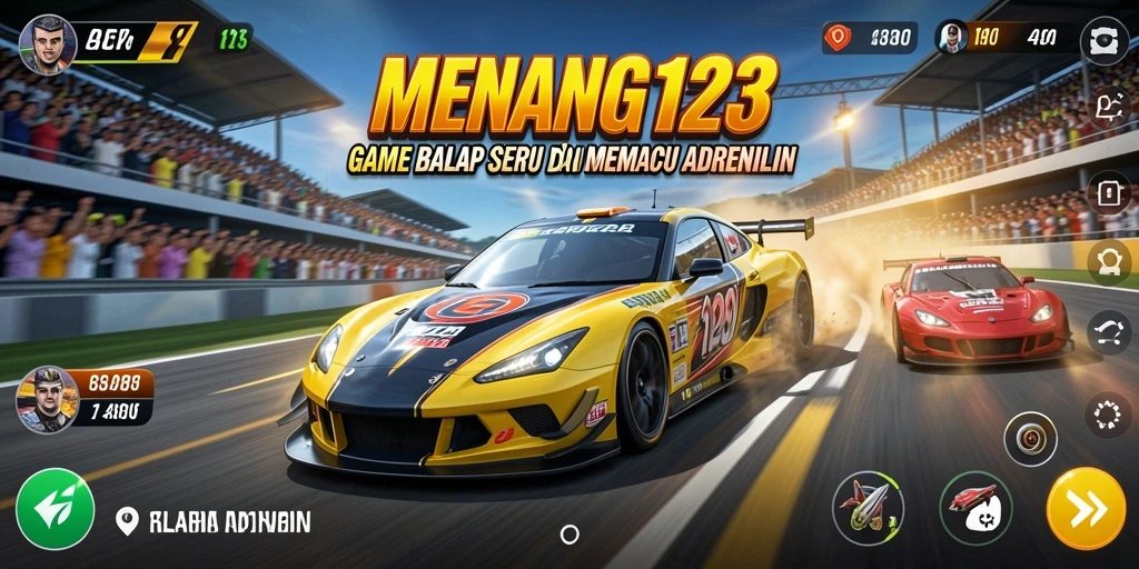 Screenshot MENANG123 menampilkan aksi balapan yang intens dan grafis menawan.