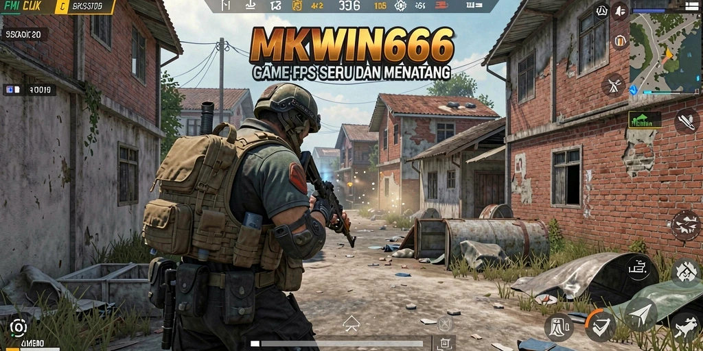 Tampilan gameplay mendebarkan dari MKWIN666 dengan aksi FPS yang intens.