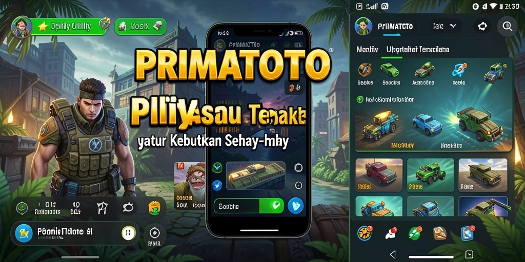 Tampilan aplikasi PRIMATOTO dengan fitur utility yang lengkap.
