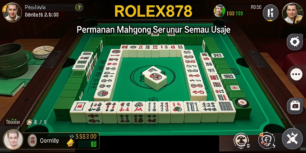 Tampilan gameplay Mahjong yang seru dan menantang di ROLEX878.