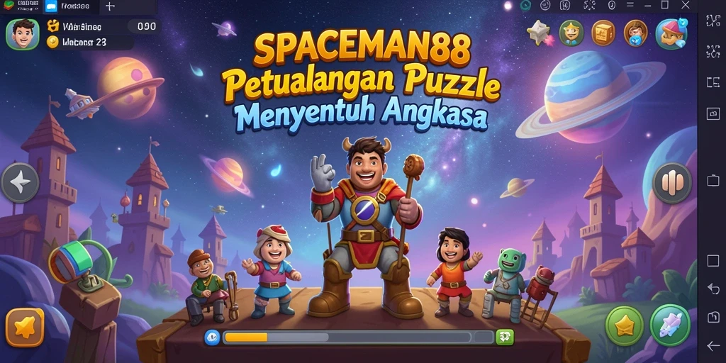 Tampilan gameplay SPACEMAN88 dengan berbagai teka-teki menantang.