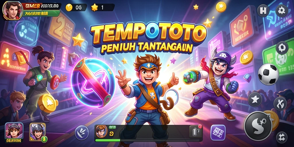 Tampilan gameplay menegangkan di TEMPOTOTO dengan aksi cepat dan tantangan seru.
