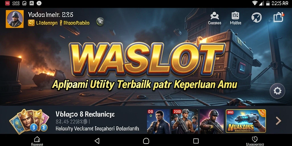 Screenshot utama WASLOT menunjukkan fitur aplikasi Utility yang intuitif dan fungsional.