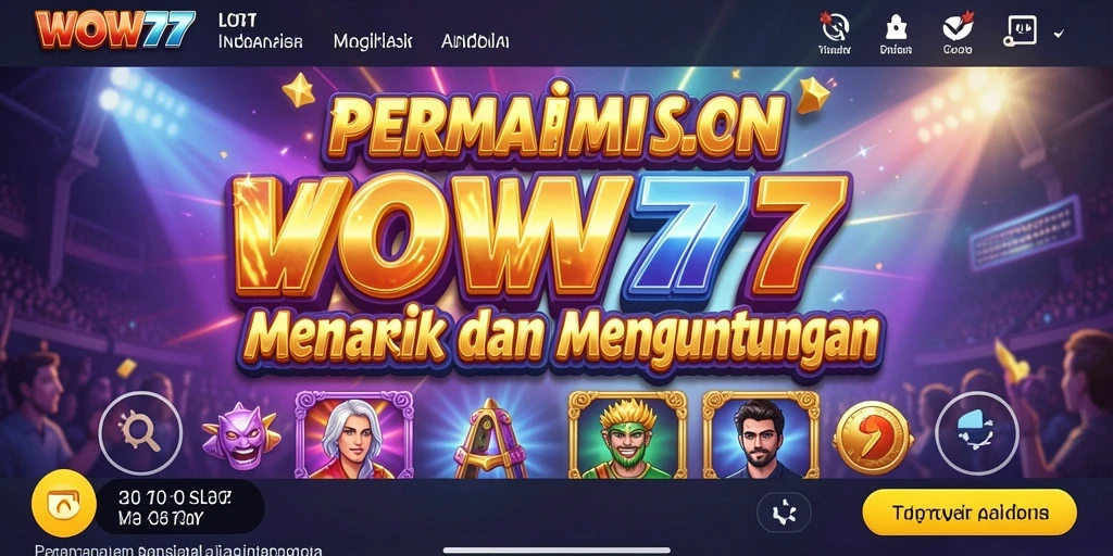 Tampilan utama WOW77 dengan gameplay Slot yang seru dan mengasyikkan.