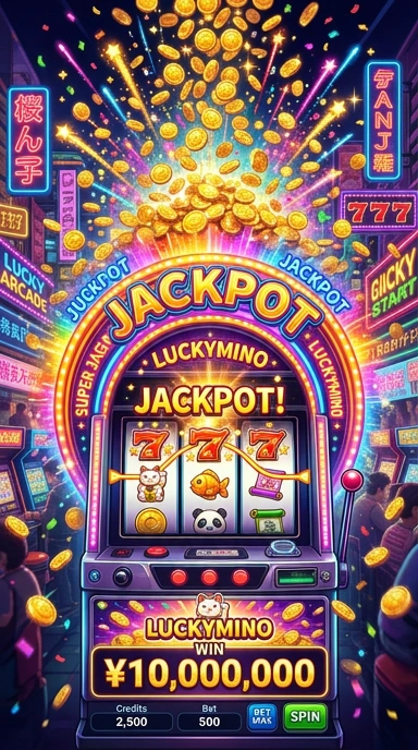 Tampilan utama aplikasi luckymino dengan navigasi yang mudah.